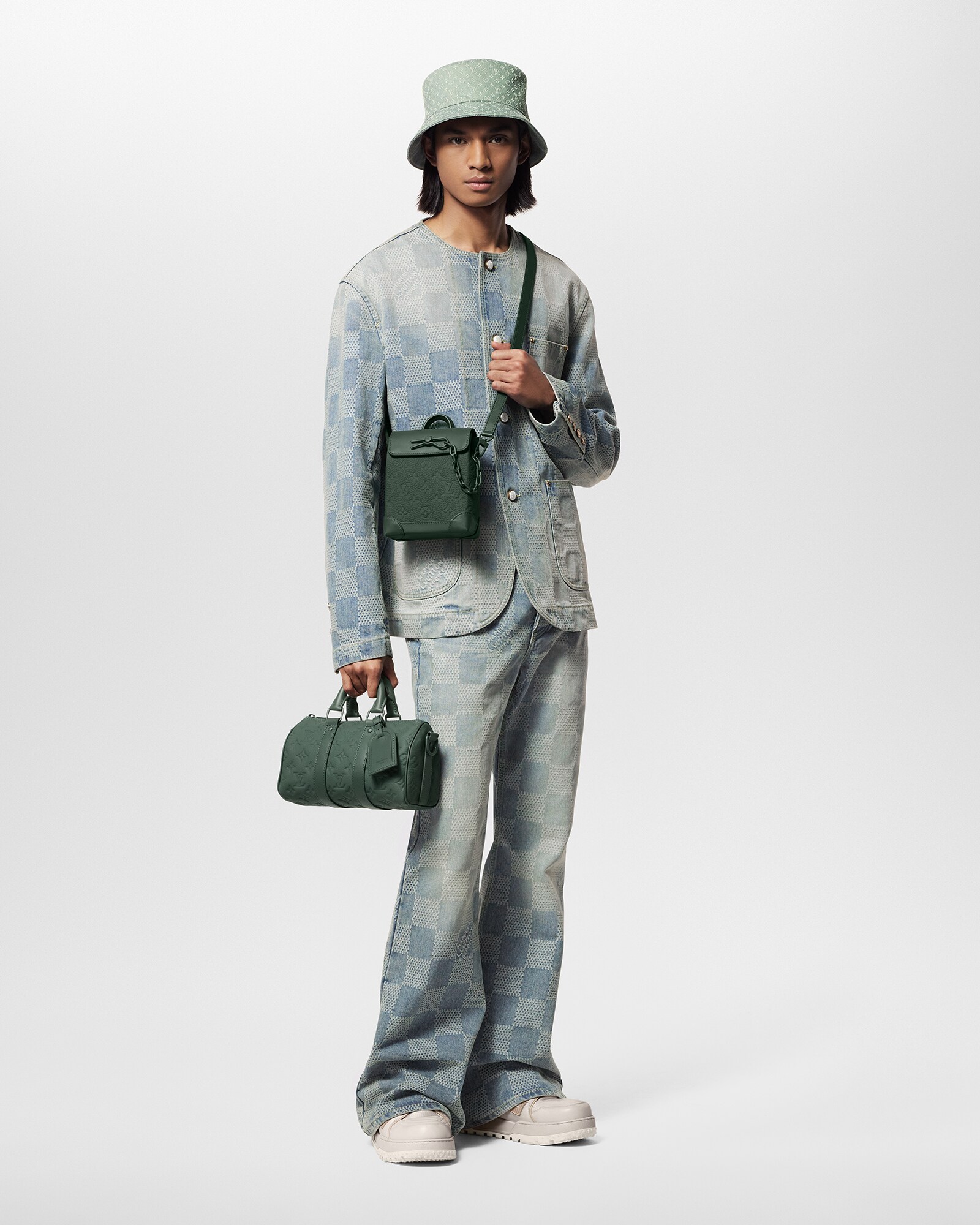 Keepall 25 mit Schulterriemen Monogram Canvas & Taurillon Leder 