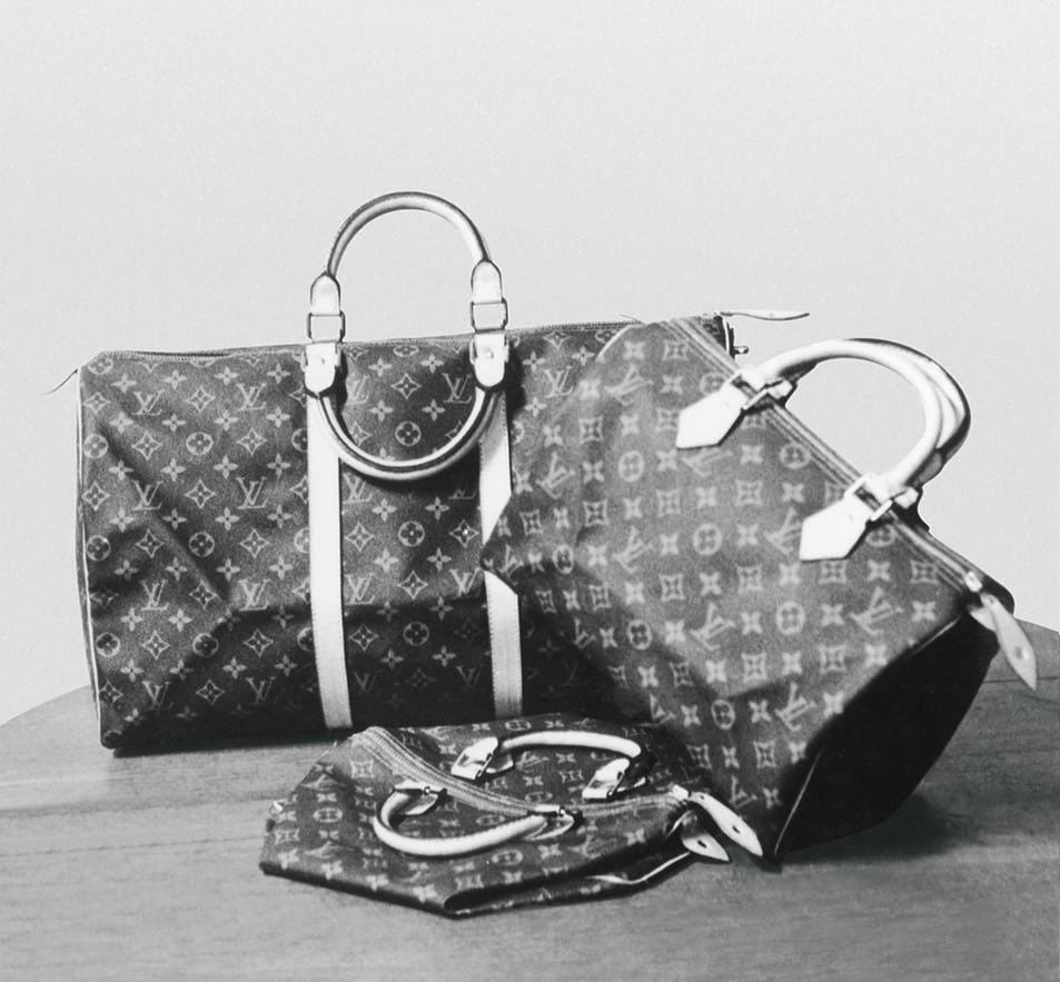 All first Louis Vuitton bags using Monogram canvas.