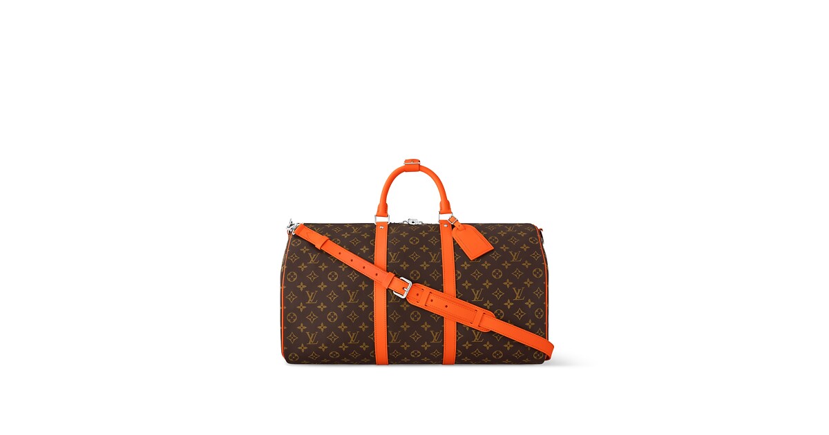 Keepall 50 mit Schulterriemen Monogram Macassar Canvas  