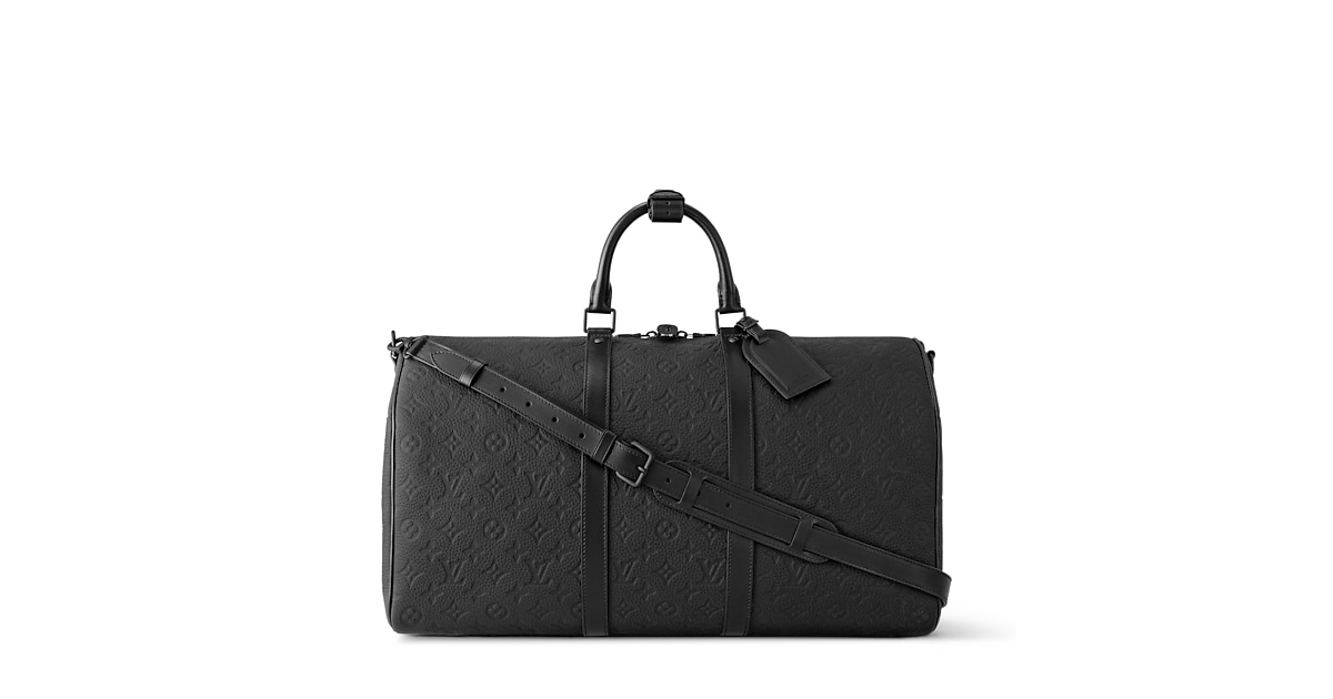Keepall 50 mit Schulterriemen Monogram Canvas & Taurillon Leder 