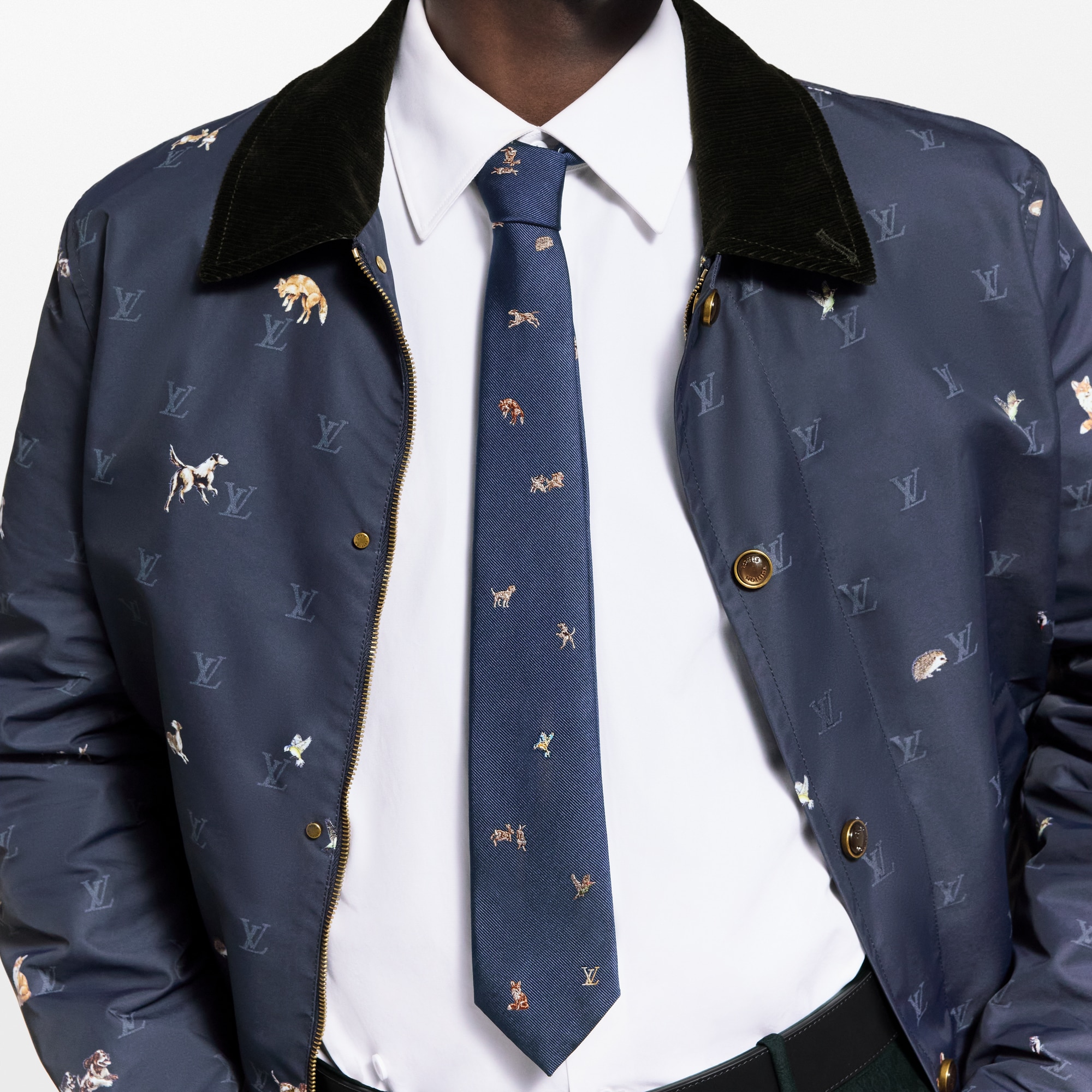 Animal Blason Krawatte S00 Herren Accessoires Krawatten und Einstecktücher  | LOUIS VUITTON (Zoom)