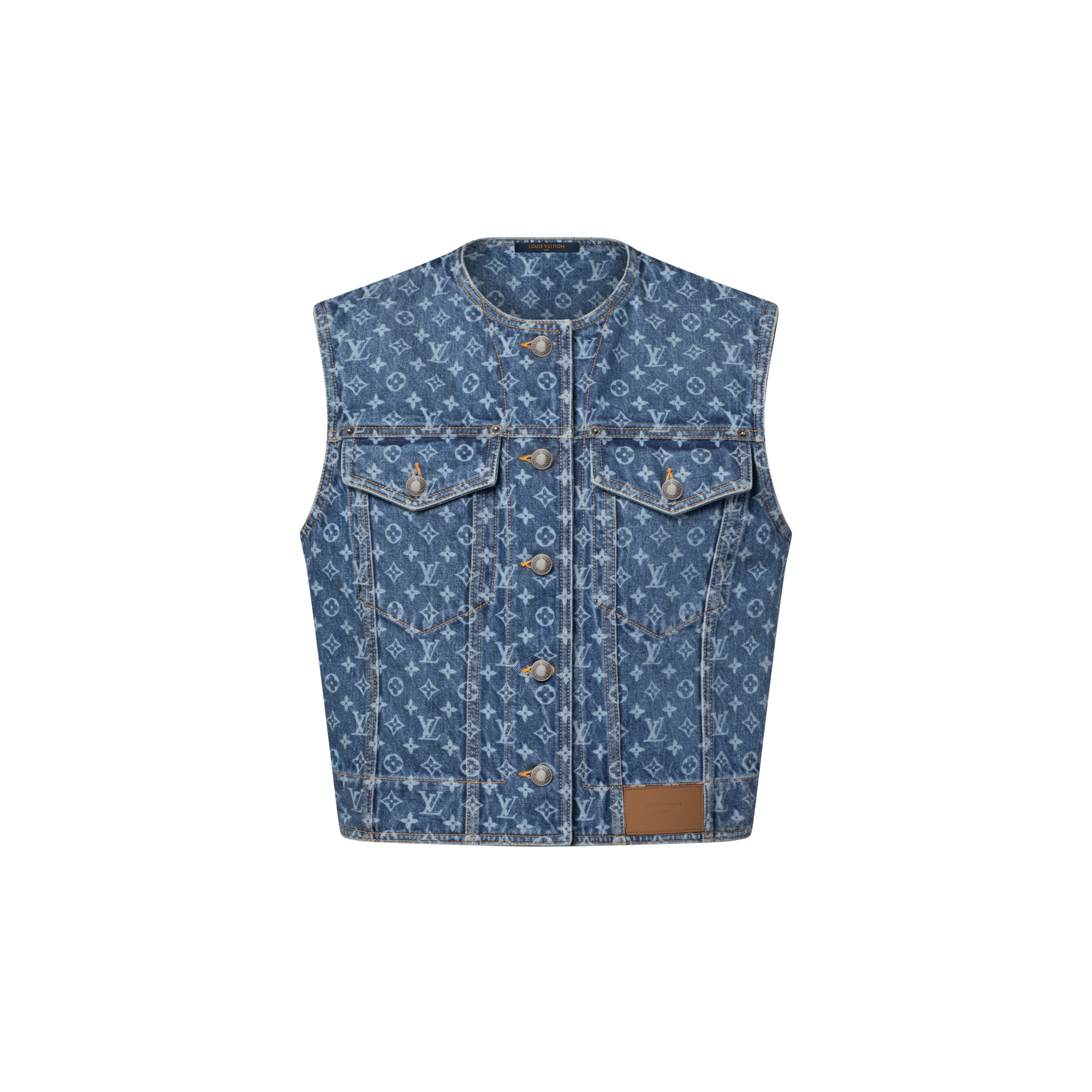 Ärmellose Jacke in Monogram Denim  Damen Ready to Wear Mäntel und Jacken | LOUIS VUITTON (Zoom)