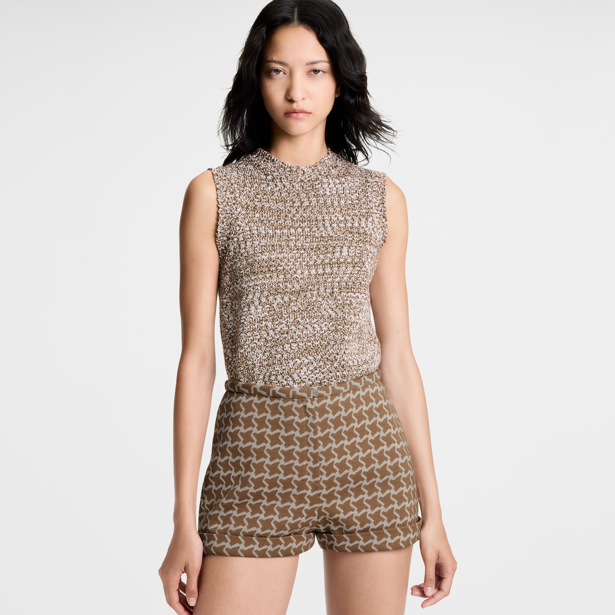 Ärmelloser Strickpullover aus Tweed  Damen Ready to Wear Strick | LOUIS VUITTON (Zoom)