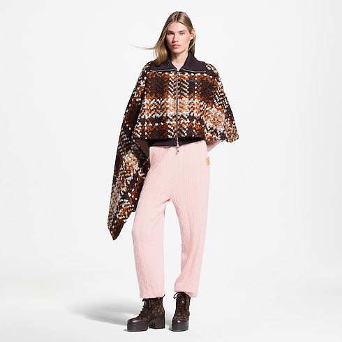 Asymmetrischer Cape-Mantel aus Tweed mit Schottenkaros Damen Ready to Wear Mäntel und Jacken | LOUIS VUITTON (Zoom)