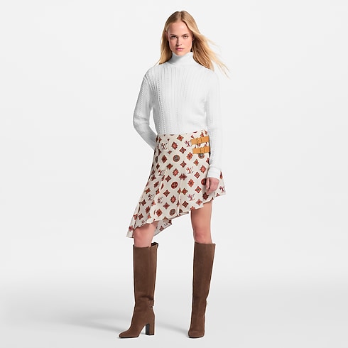 Asymmetrischer Rock mit Paisley Monogram-Motiv worn view