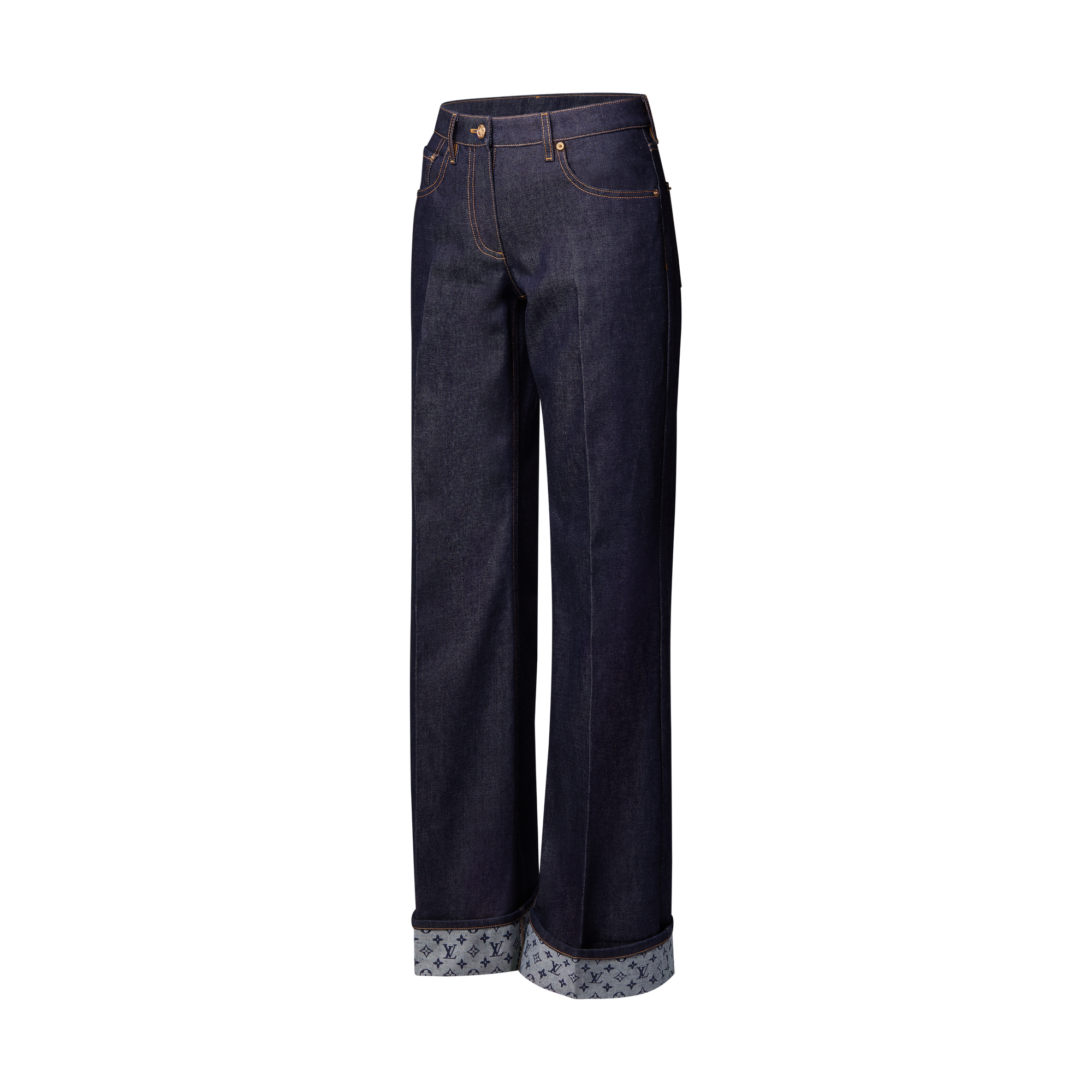Ausgestellte Jeans mit Bündchen am Saum  Damen Ready to Wear Hosen | LOUIS VUITTON (Zoom)