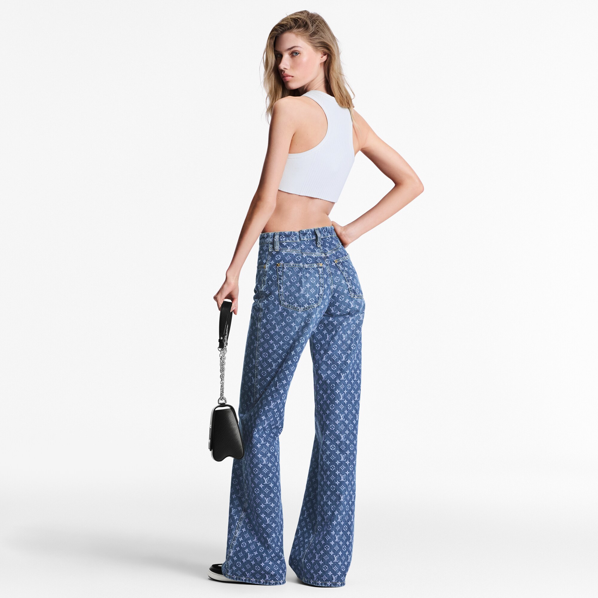 Ausgestellte Jeans mit Monogram  Damen Ready to Wear Hosen | LOUIS VUITTON (Zoom)