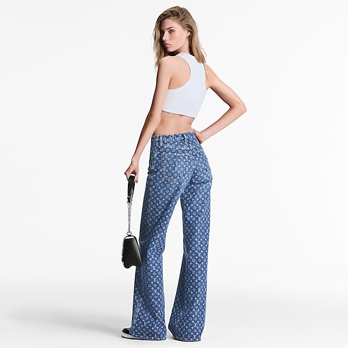 Ausgestellte Jeans mit Monogram Damen Ready to Wear Hosen | LOUIS VUITTON (Zoom)