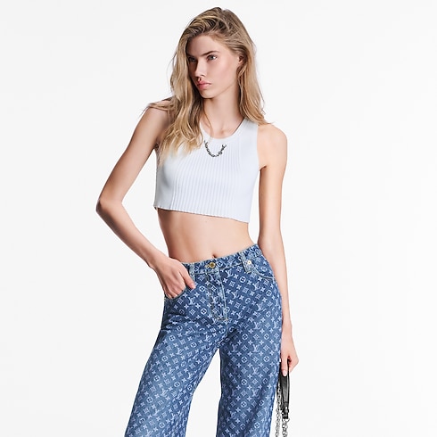 Ausgestellte Jeans mit Monogram Damen Ready to Wear Hosen | LOUIS VUITTON (Zoom)