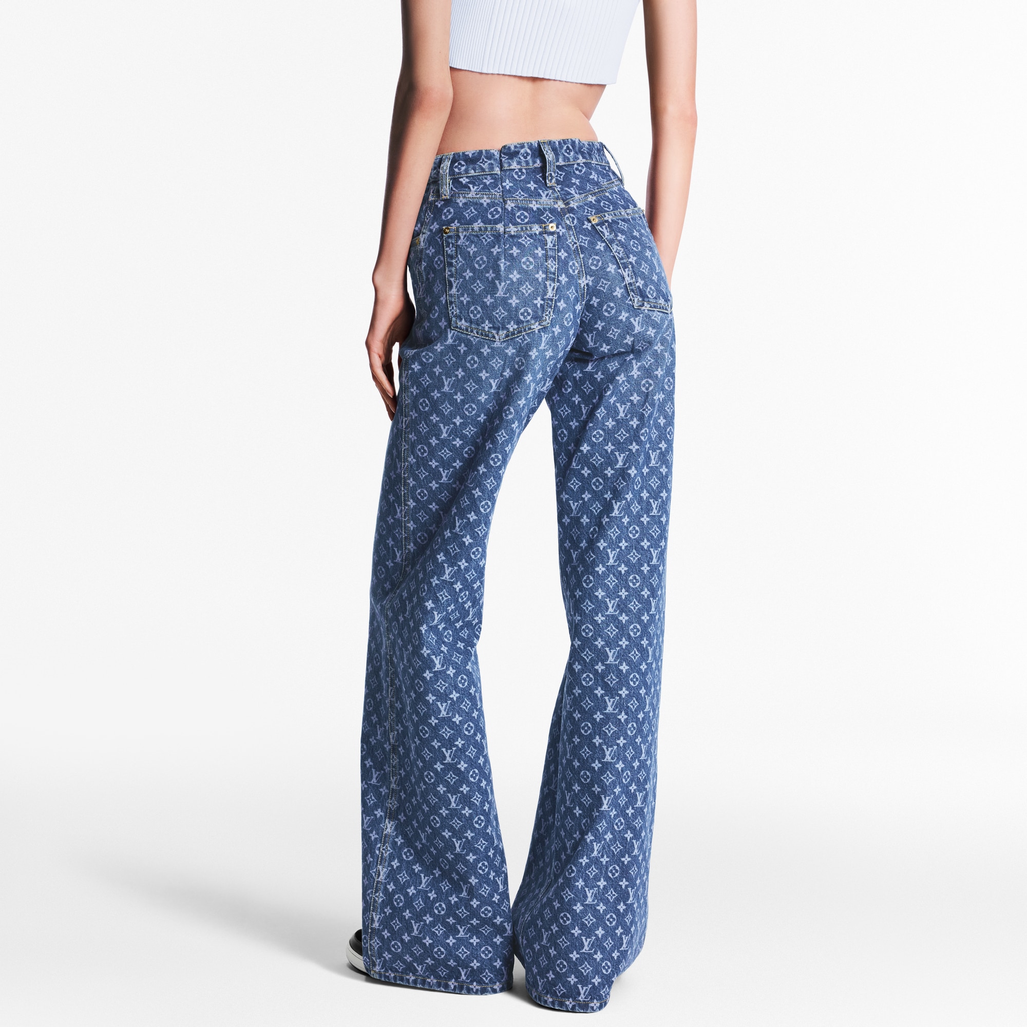 Ausgestellte Jeans mit Monogram  Damen Ready to Wear Hosen | LOUIS VUITTON (Zoom)