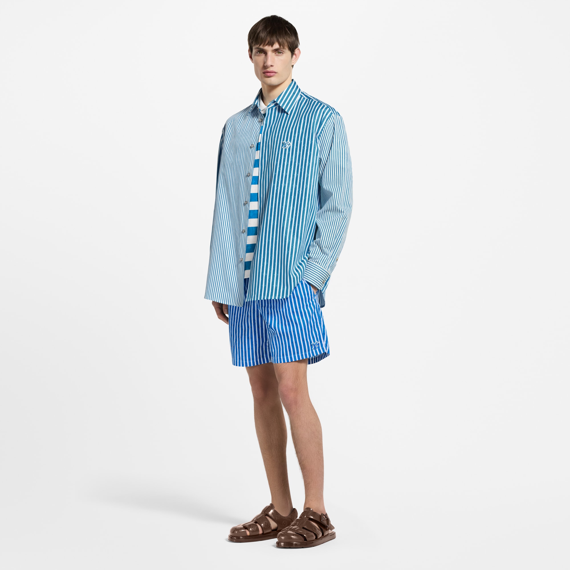 Badeshorts mit Streifen und Monogram-Motiv  Herren Ready to Wear Bademode | LOUIS VUITTON (Zoom)