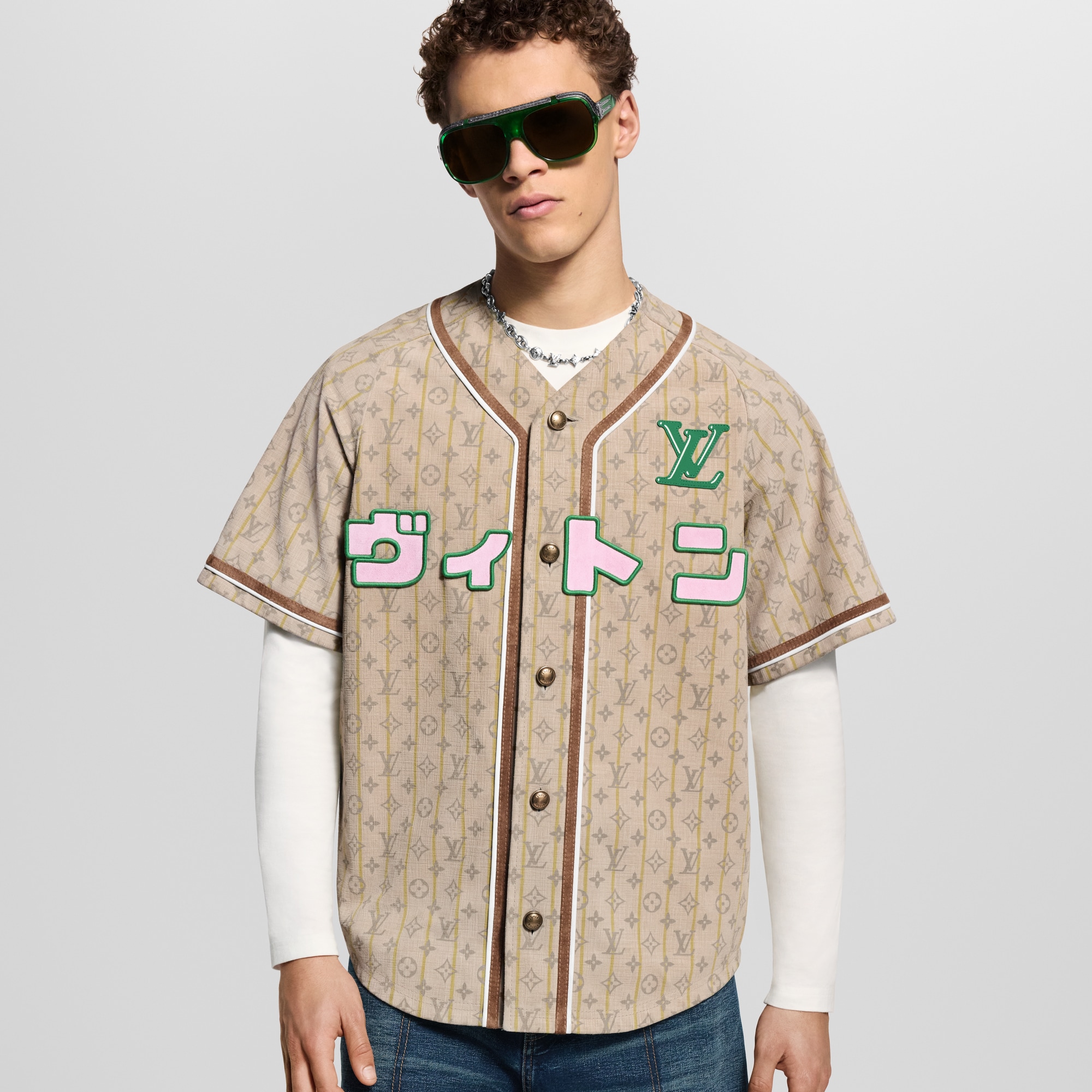Baseball-Hemd aus Leder  Herren Ready to Wear Vollständige Ready to Wear | LOUIS VUITTON (Zoom)