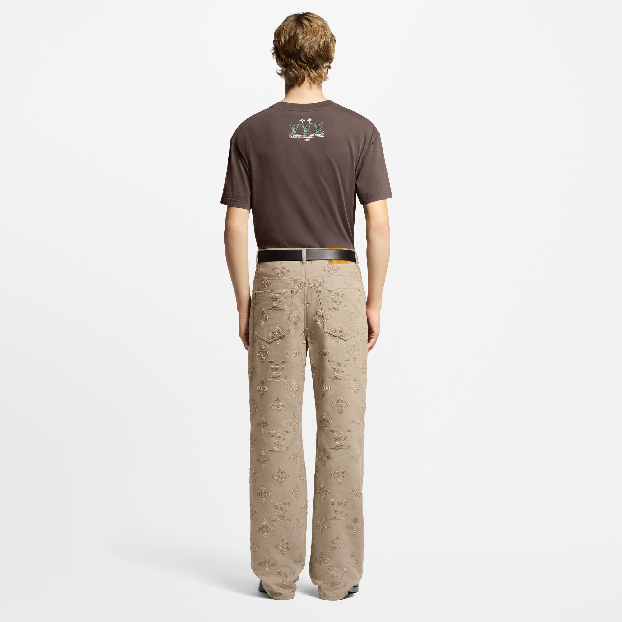 Baumwoll-T-Shirt mit verwaschener Optik und Verzierungen  Herren Ready to Wear T-Shirts und Poloshirts | LOUIS VUITTON (Zoom)