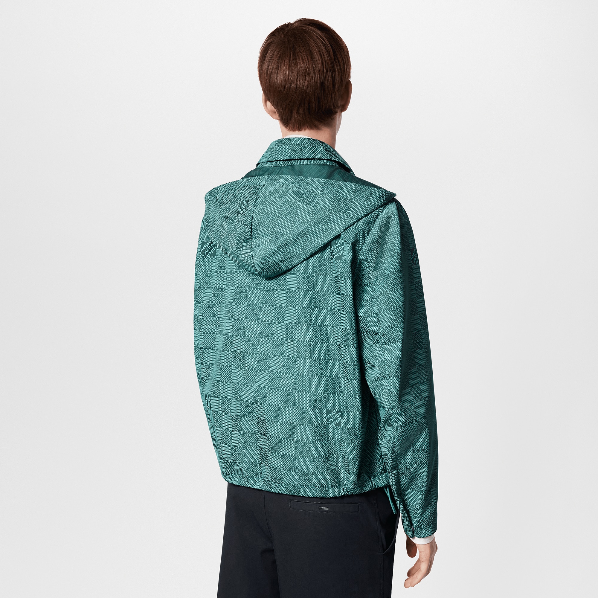 Bedruckte Windjacke aus Nylon mit Kapuze  Herren Ready to Wear Jacken und Mäntel | LOUIS VUITTON (Zoom)