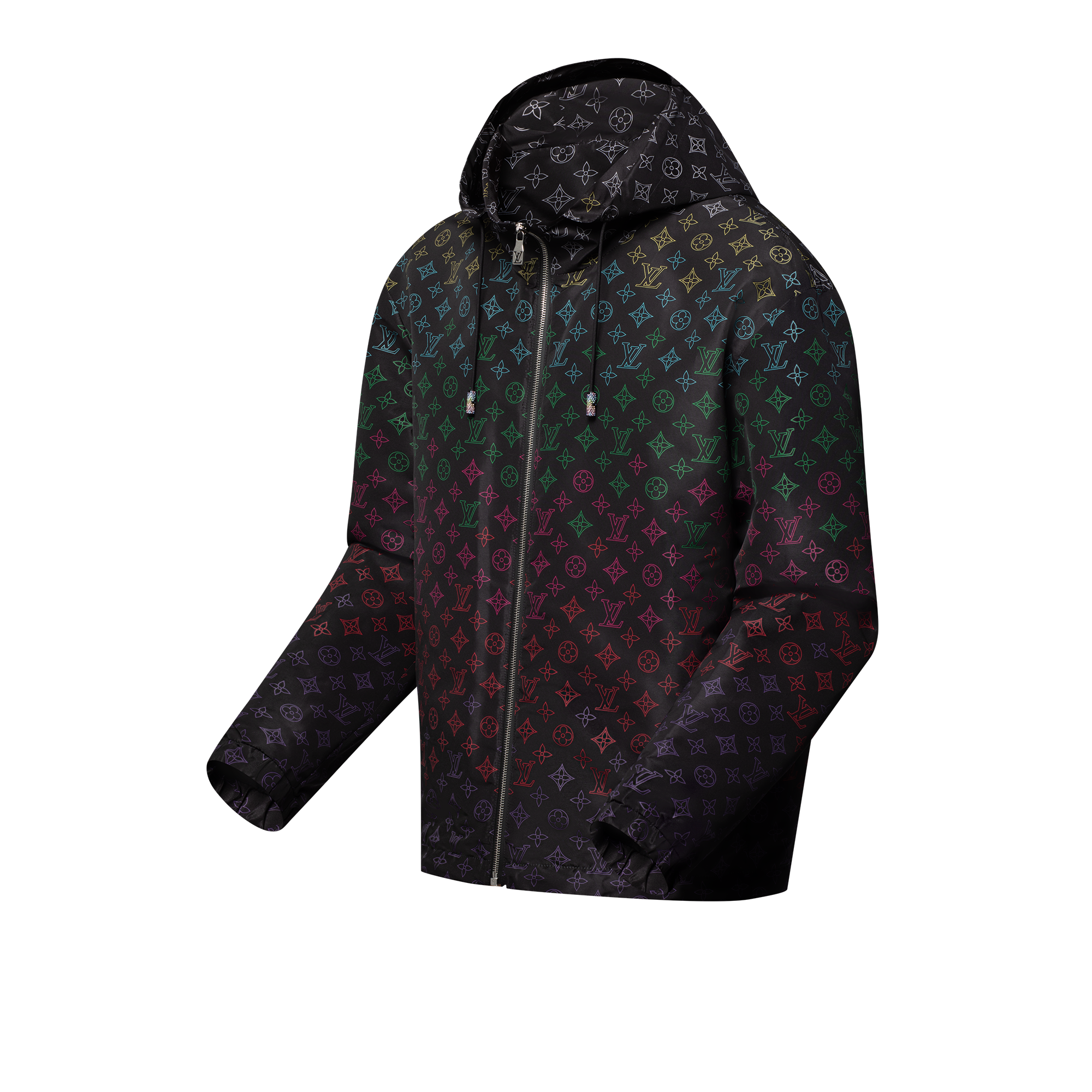 Bedruckte Windjacke mit Monogram-Blüten und Farbverlauf  Herren Ready to Wear Jacken und Mäntel | LOUIS VUITTON (Zoom)