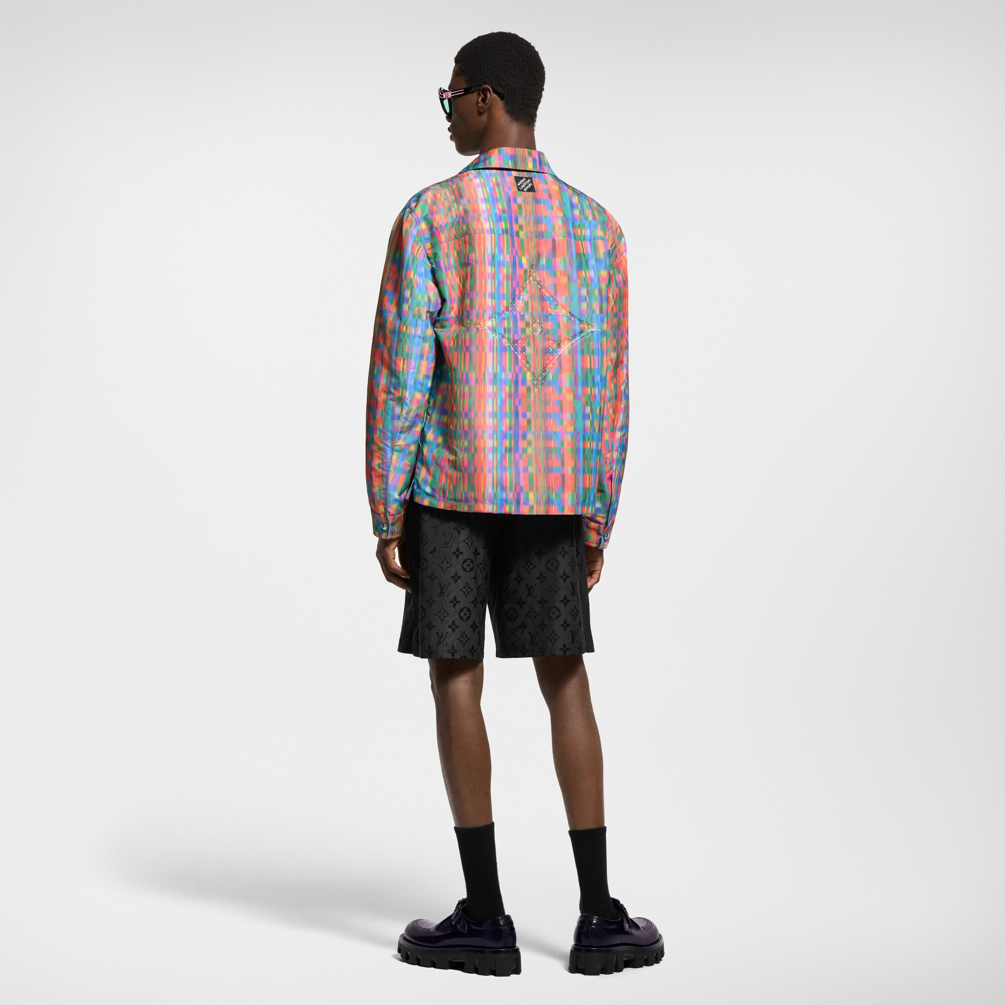Bedrucktes Overshirt mit Trompe-L