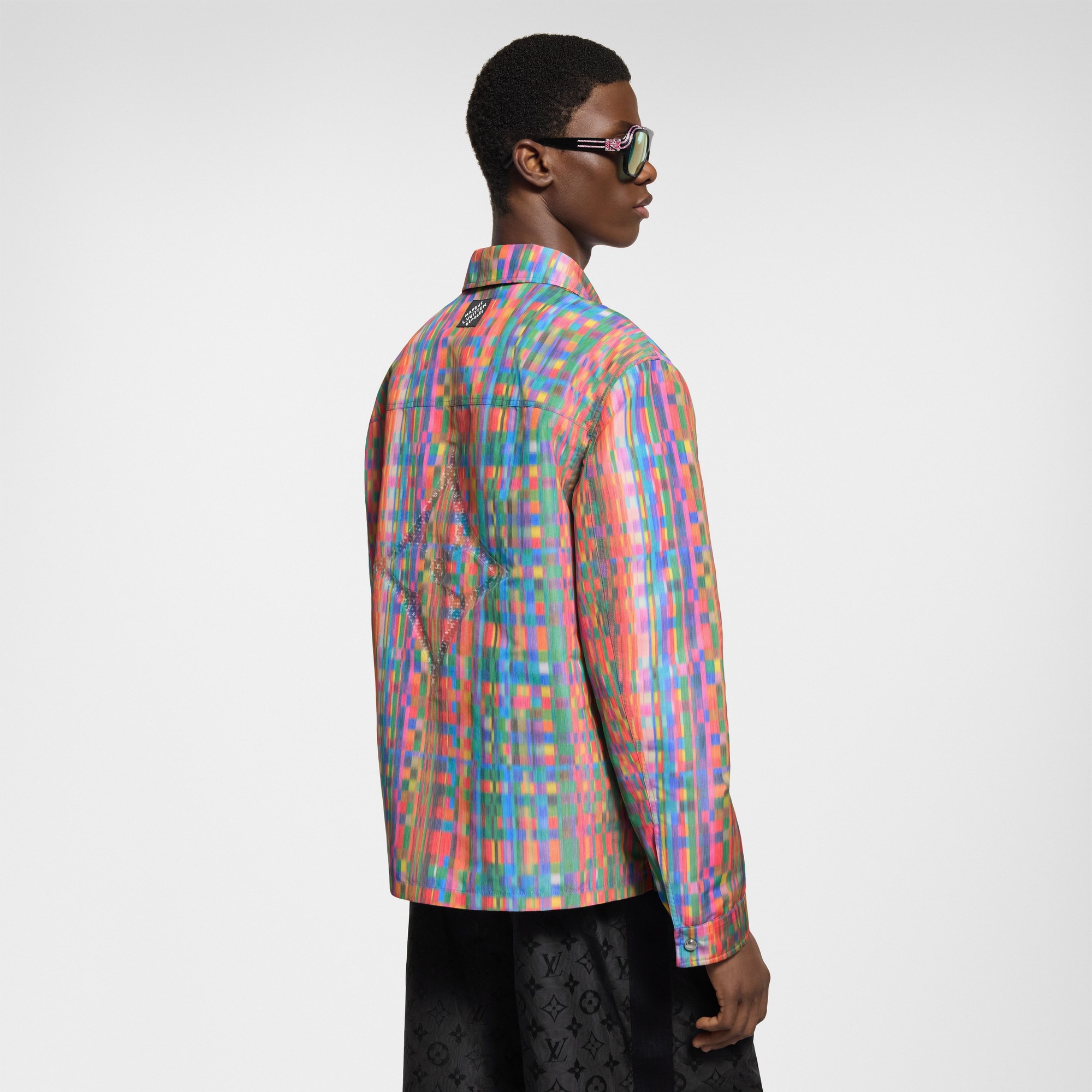 Bedrucktes Overshirt mit Trompe-L