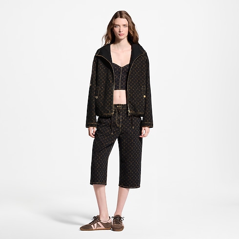 Bermudas aus Denim mit Monogram-Motiv Damen Ready to Wear Röcke und Shorts | LOUIS VUITTON (Zoom)