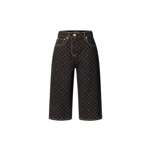 Bermudas aus Denim mit Monogram-Motiv Damen Ready to Wear Röcke und Shorts | LOUIS VUITTON (Zoom)