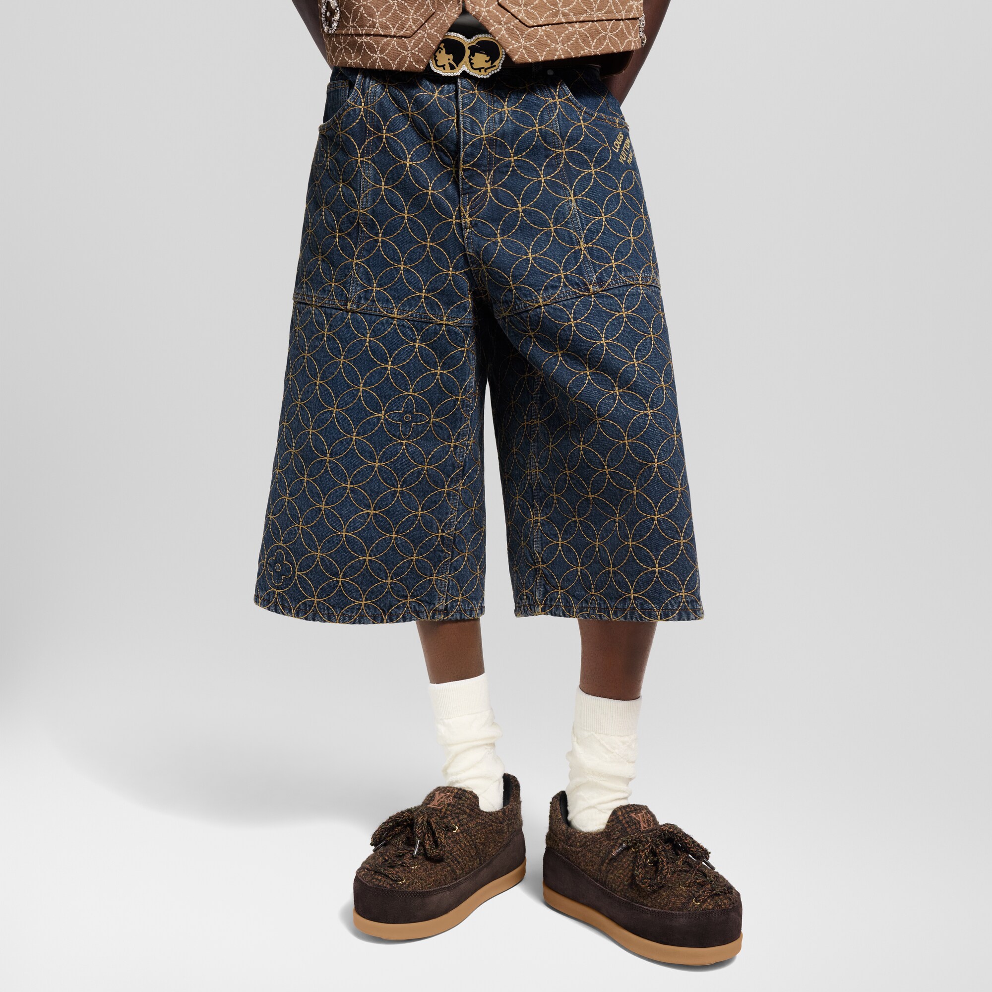 Bestickte Shorts im Workwear-Stil  Herren Ready to Wear Denim | LOUIS VUITTON (Zoom)