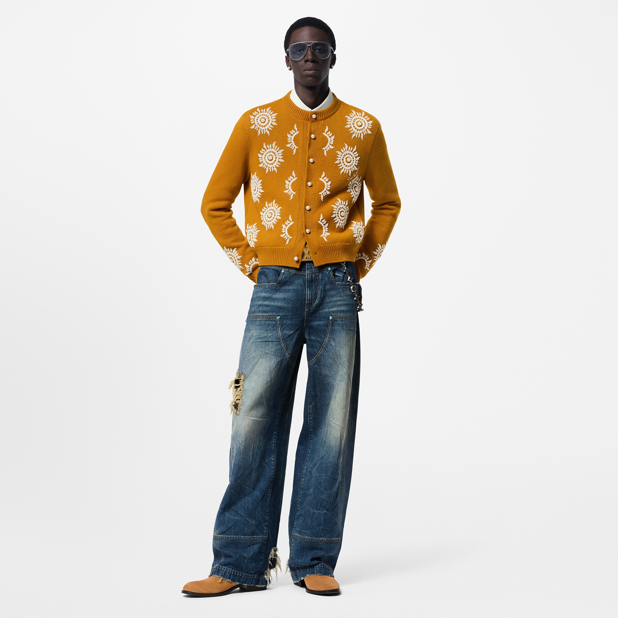 Bestickter Cardigan aus Merinowolle  Herren Ready to Wear Strick und Sweatshirts | LOUIS VUITTON (Zoom)