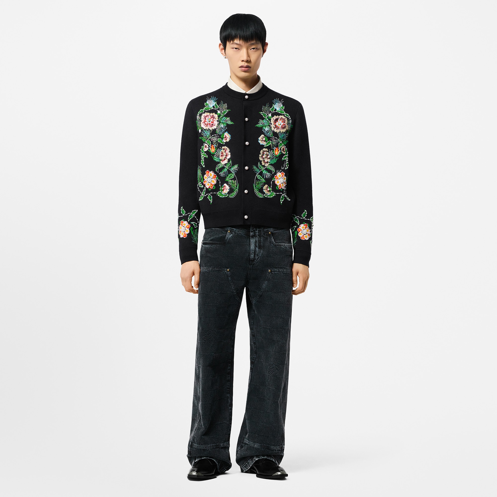 Bestickter Cardigan aus Merinowolle  Herren Ready to Wear Strick und Sweatshirts | LOUIS VUITTON (Zoom)