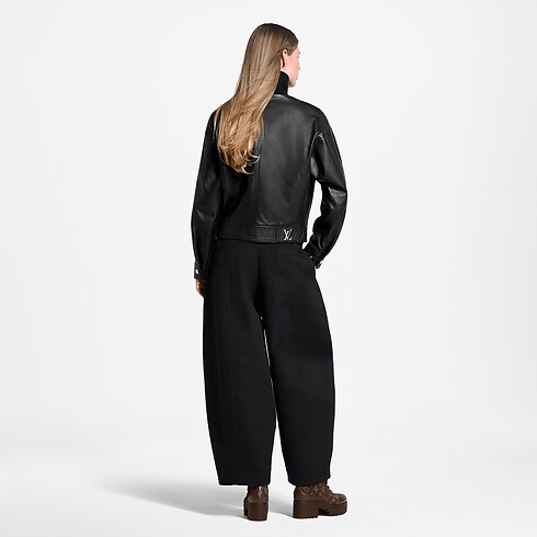 Bikerjacke mit Einsatz aus Wolle Damen Ready to Wear Mäntel und Jacken | LOUIS VUITTON (Zoom)