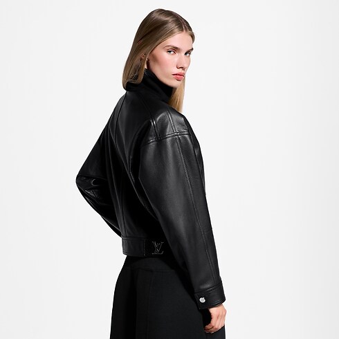 Bikerjacke mit Einsatz aus Wolle Damen Ready to Wear Mäntel und Jacken | LOUIS VUITTON (Zoom)