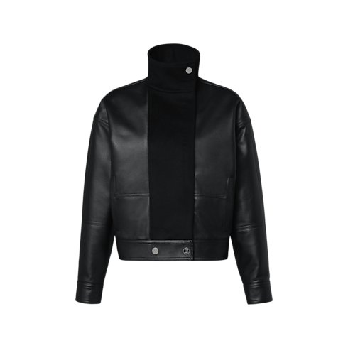 Bikerjacke mit Einsatz aus Wolle Damen Ready to Wear Mäntel und Jacken | LOUIS VUITTON (Zoom)