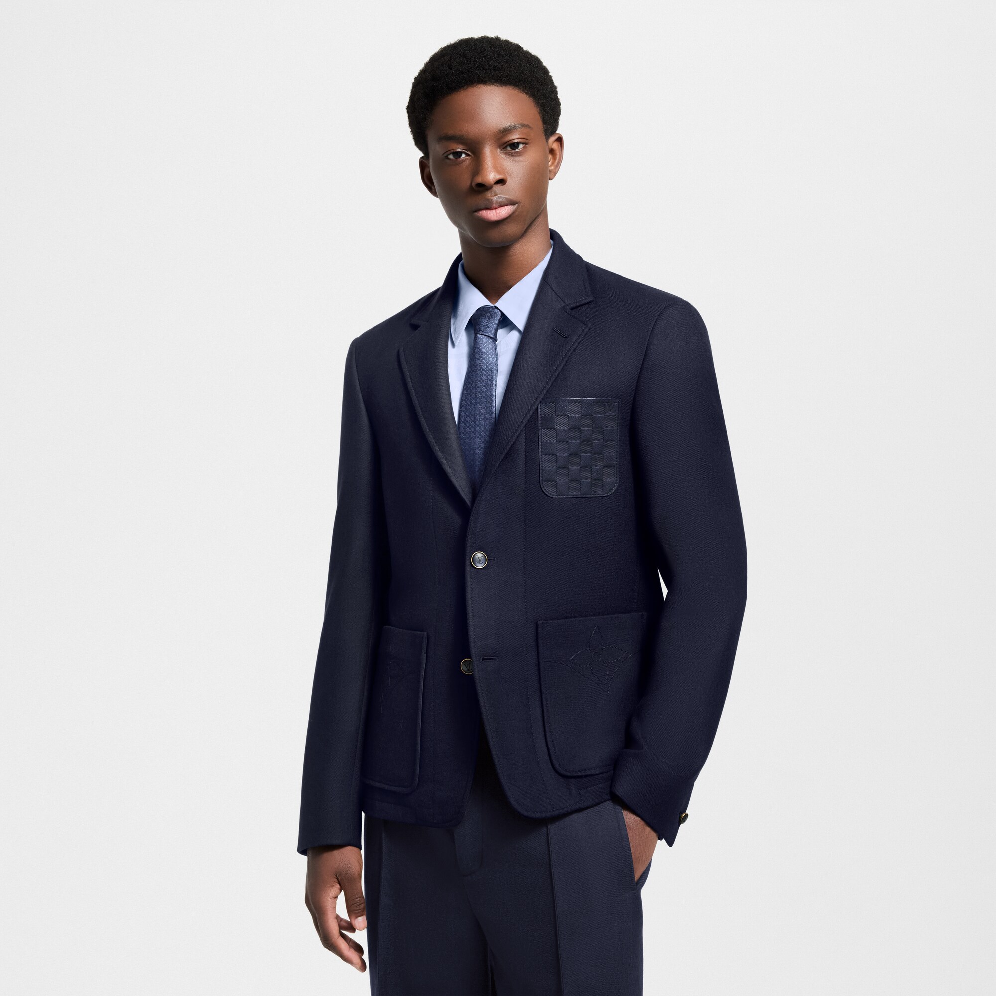 Blazer aus Flanell aus einem Woll-Seidengemisch  Herren Ready to Wear Sakkos und Jacketts | LOUIS VUITTON (Zoom)