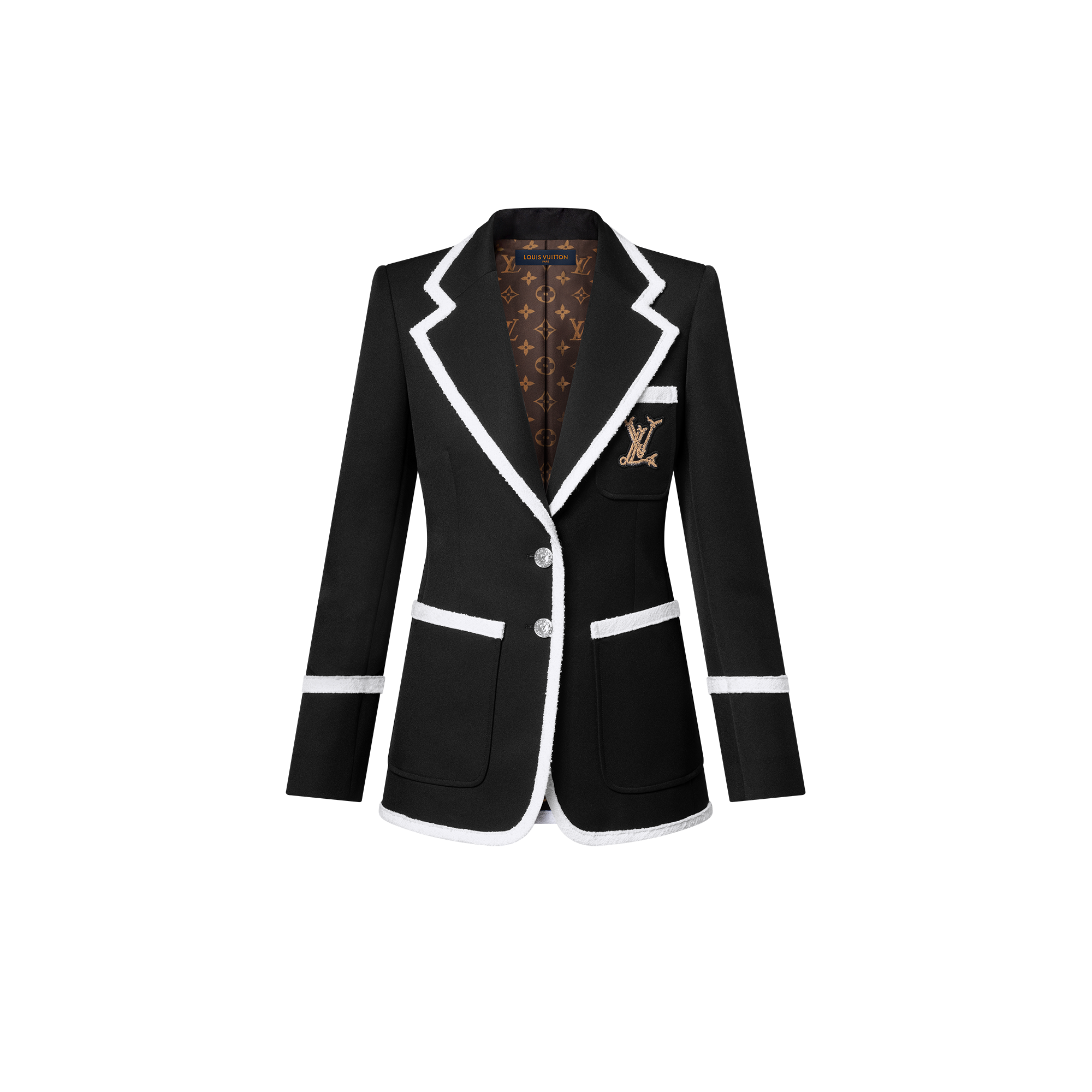 Blazer im Preppy-Stil mit Besatz aus Tweed  Damen Ready to Wear Mäntel und Jacken | LOUIS VUITTON (Zoom)