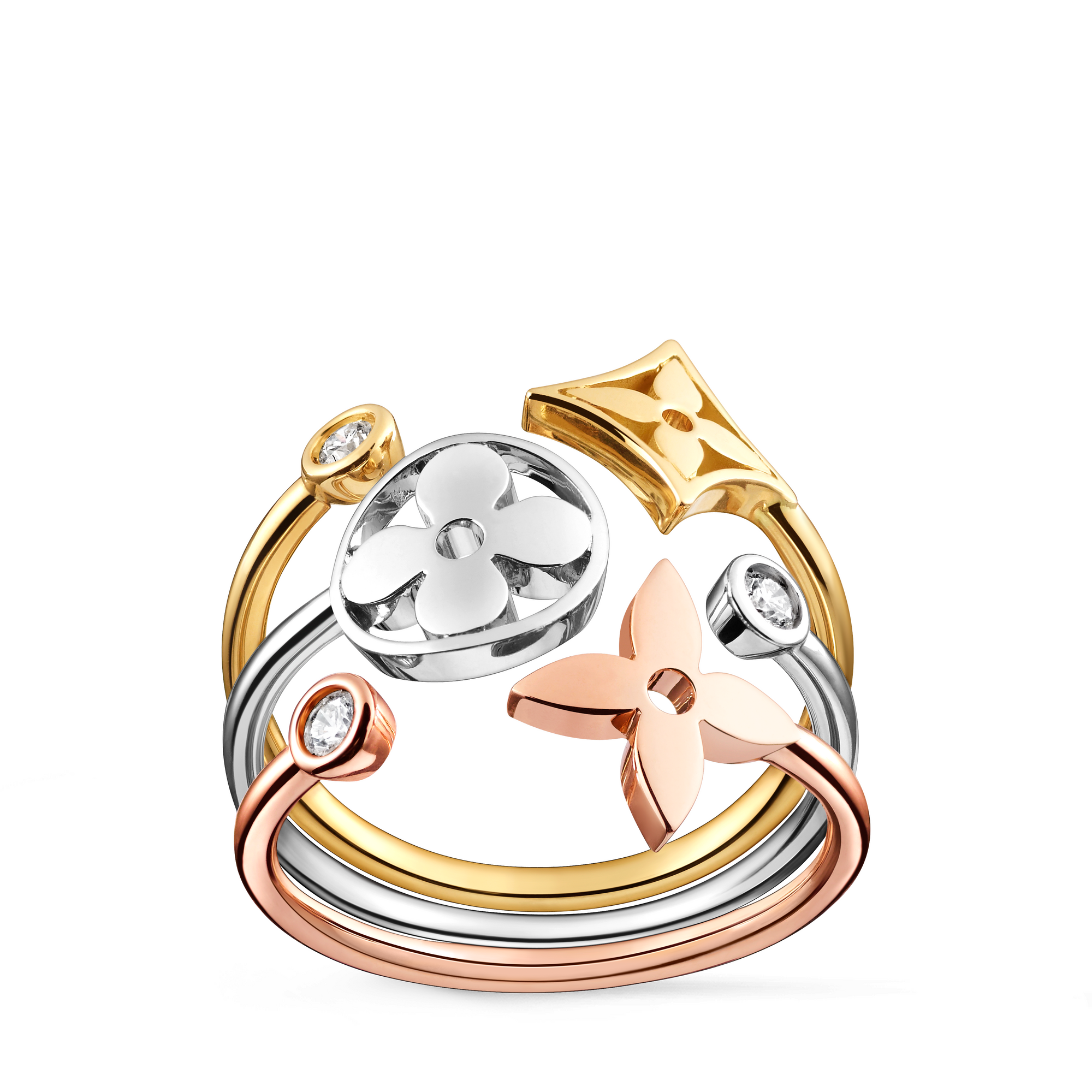 Blossom Ring, in drei Goldtönen mit Diamanten  Schmuck Kategorien Alle Schmuckstücke | LOUIS VUITTON (Zoom)