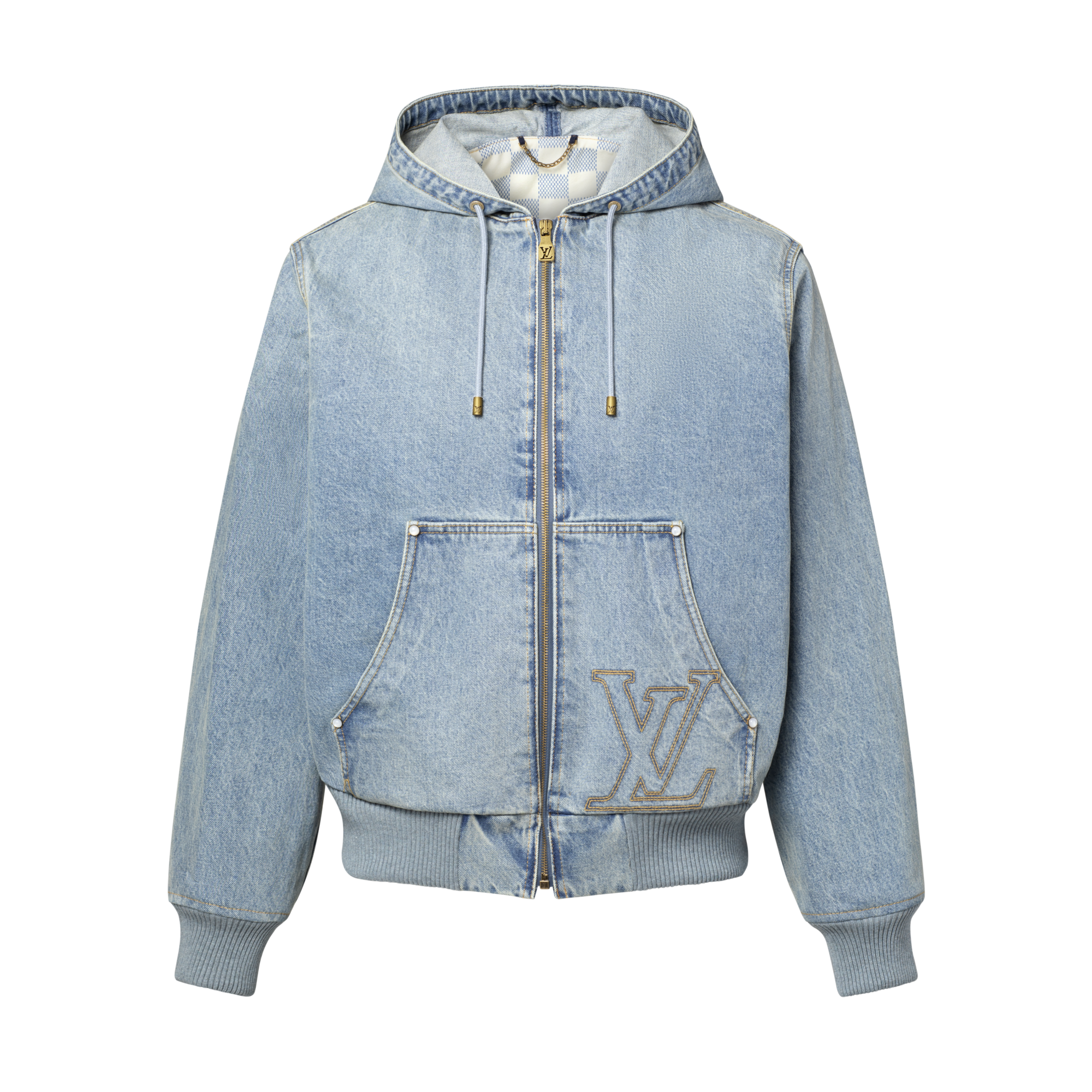 Blouson aus Denim im Workwear-Stil mit Kapuze  Herren Ready to Wear Jacken und Mäntel | LOUIS VUITTON (Zoom)