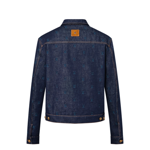 Blouson aus Denim mit Verzierungen und LV Blason-Motiv Herren Ready to Wear Jacken und Mäntel | LOUIS VUITTON (Zoom)