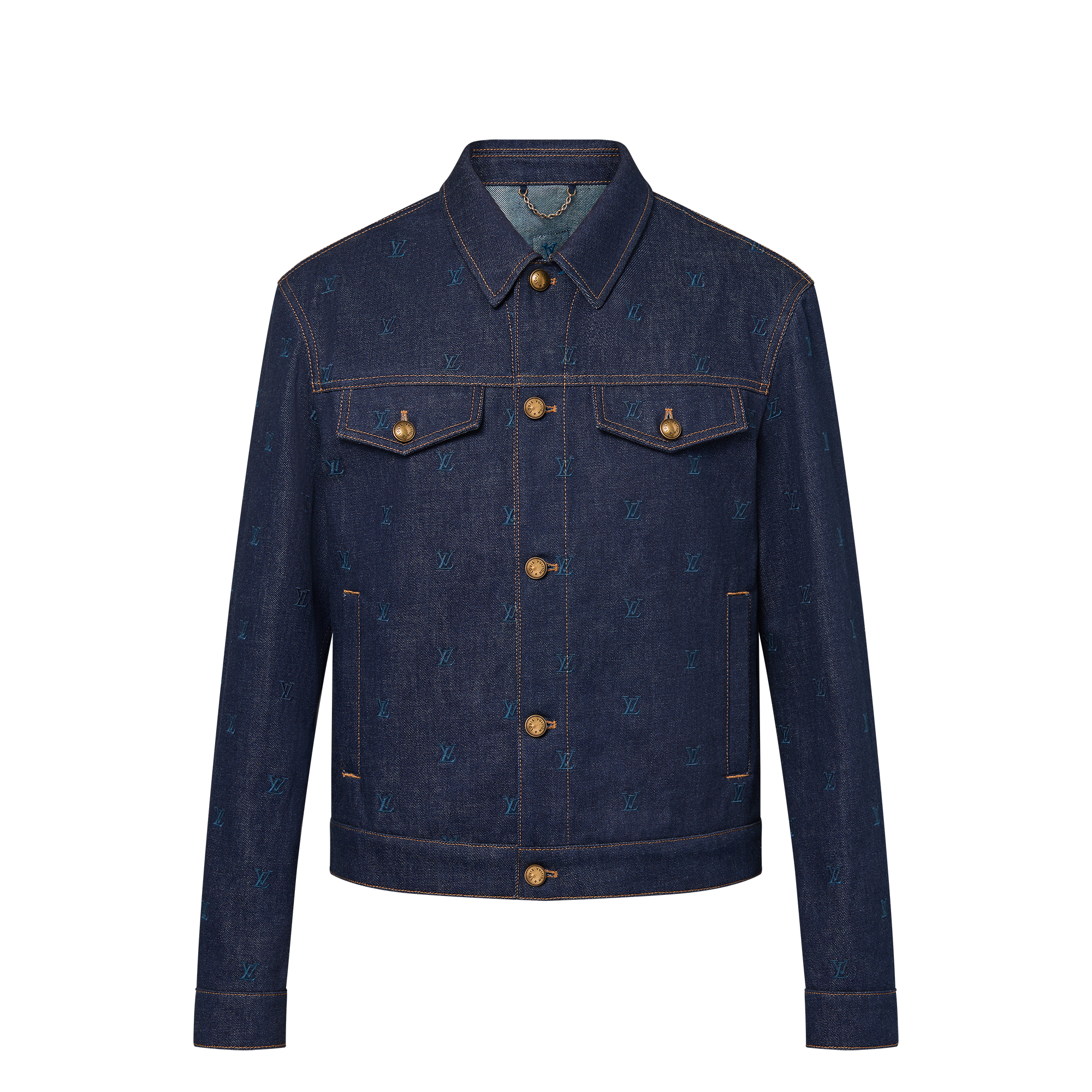 Blouson aus Denim mit Verzierungen und LV Blason-Motiv  Herren Ready to Wear Jacken und Mäntel | LOUIS VUITTON (Zoom)