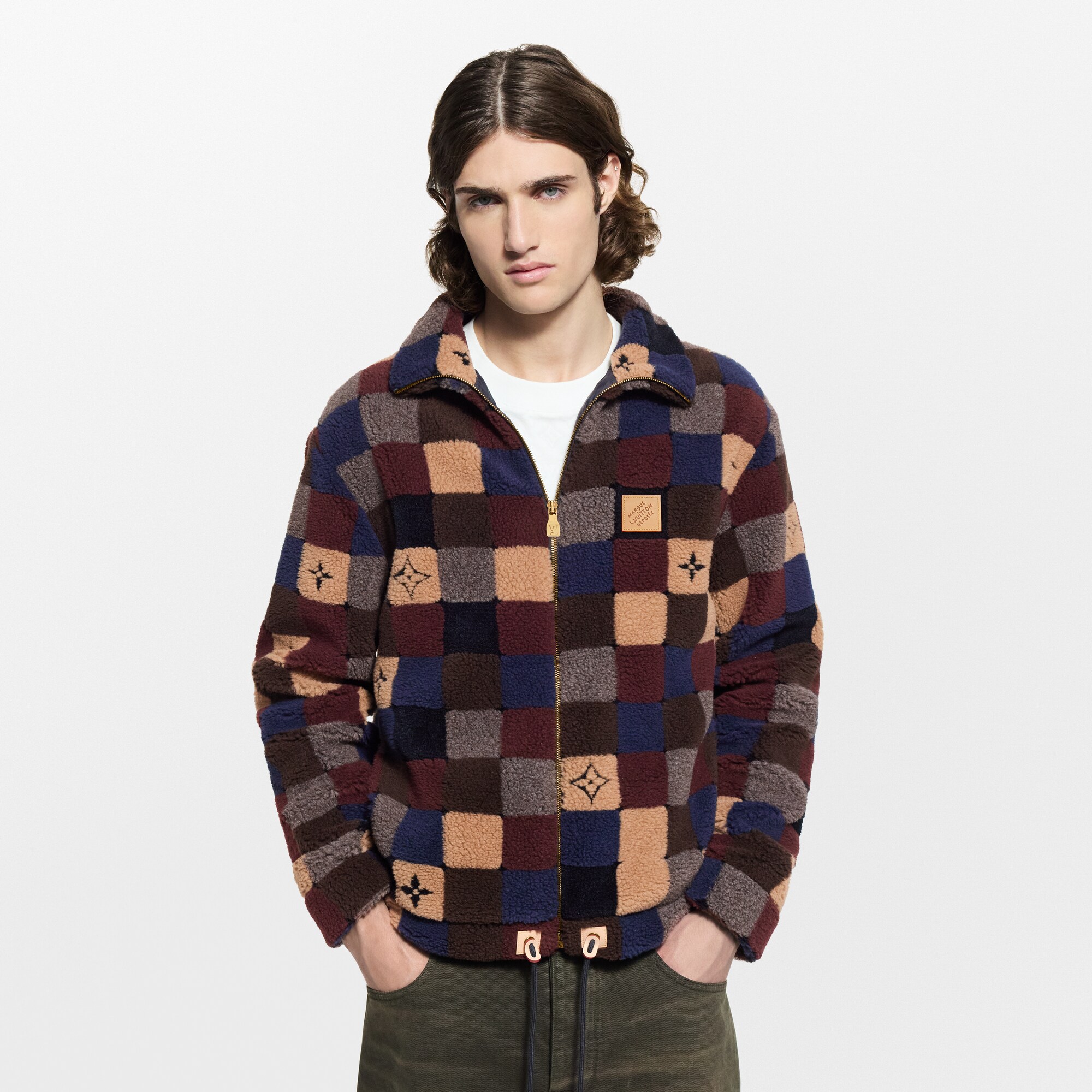 Blouson aus Fleece mit Damier-Motiv  Herren Ready to Wear Vollständige Ready to Wear | LOUIS VUITTON (Zoom)