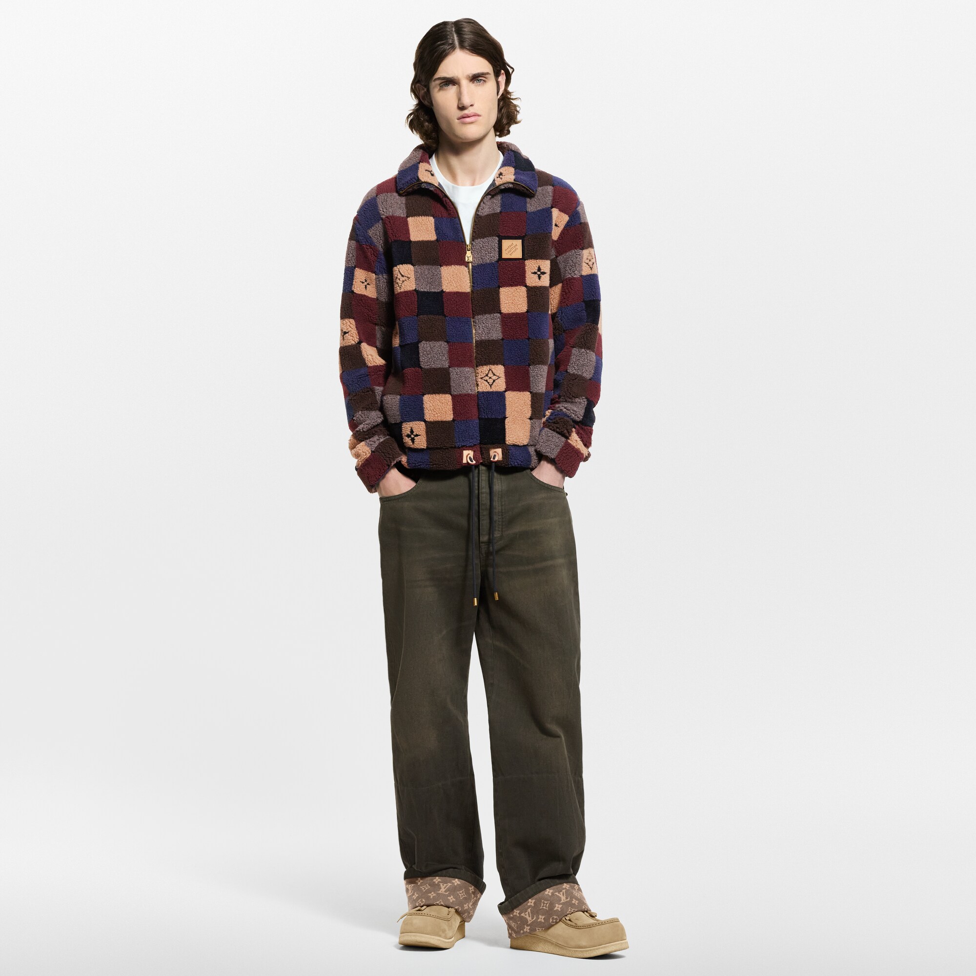 Blouson aus Fleece mit Damier-Motiv  Herren Ready to Wear Vollständige Ready to Wear | LOUIS VUITTON (Zoom)