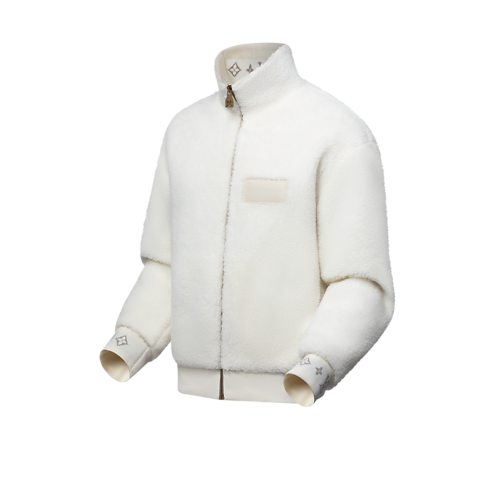 Blouson aus Fleece mit Patch aus Leder Herren Ready to Wear Vollständige Ready to Wear | LOUIS VUITTON (Zoom)