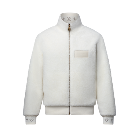 Blouson aus Fleece mit Patch aus Leder Herren Ready to Wear Vollständige Ready to Wear | LOUIS VUITTON (Zoom)