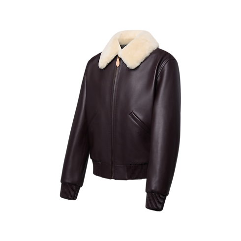 Blouson aus Leder mit Kragen aus Lammfell Herren Ready to Wear Vollständige Ready to Wear | LOUIS VUITTON (Zoom)