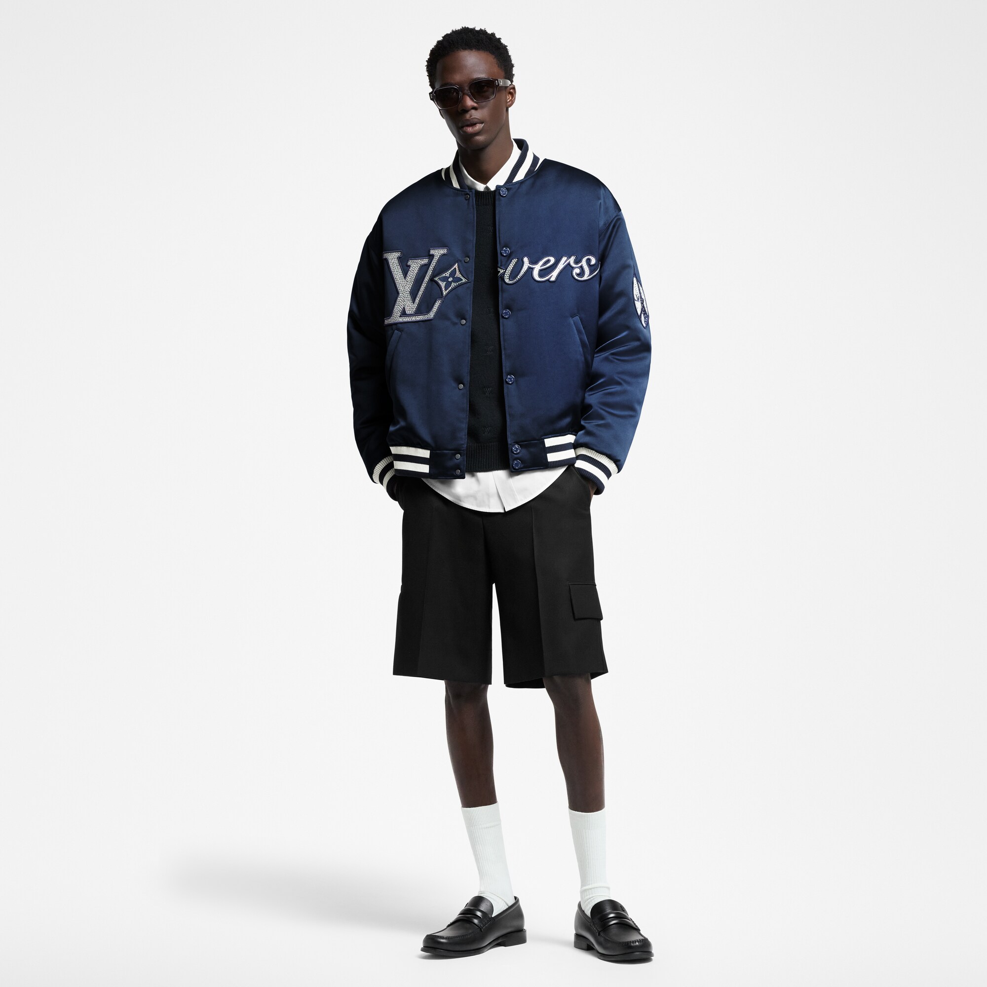 Blouson im Baseball-Stil mit LV Vers-Motiv  Herren Discontinued Product Obs 9 | LOUIS VUITTON (Zoom)