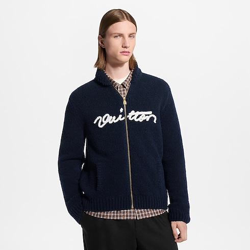Blouson mit gestickter Signatur und Reißverschluss Herren Ready to Wear Jacken und Mäntel | LOUIS VUITTON (Zoom)