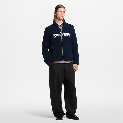Blouson mit gestickter Signatur und Reißverschluss Herren Ready to Wear Jacken und Mäntel | LOUIS VUITTON (Zoom)