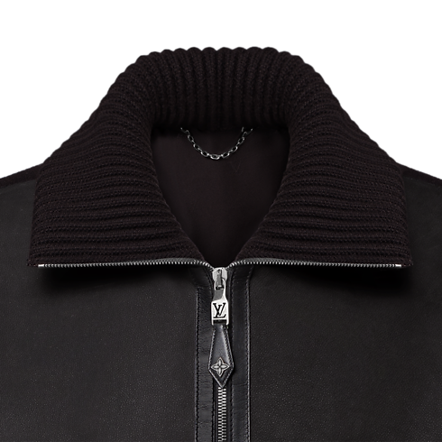Blouson mit Kalbsleder Herren Ready to Wear Vollständige Ready to Wear | LOUIS VUITTON (Zoom)