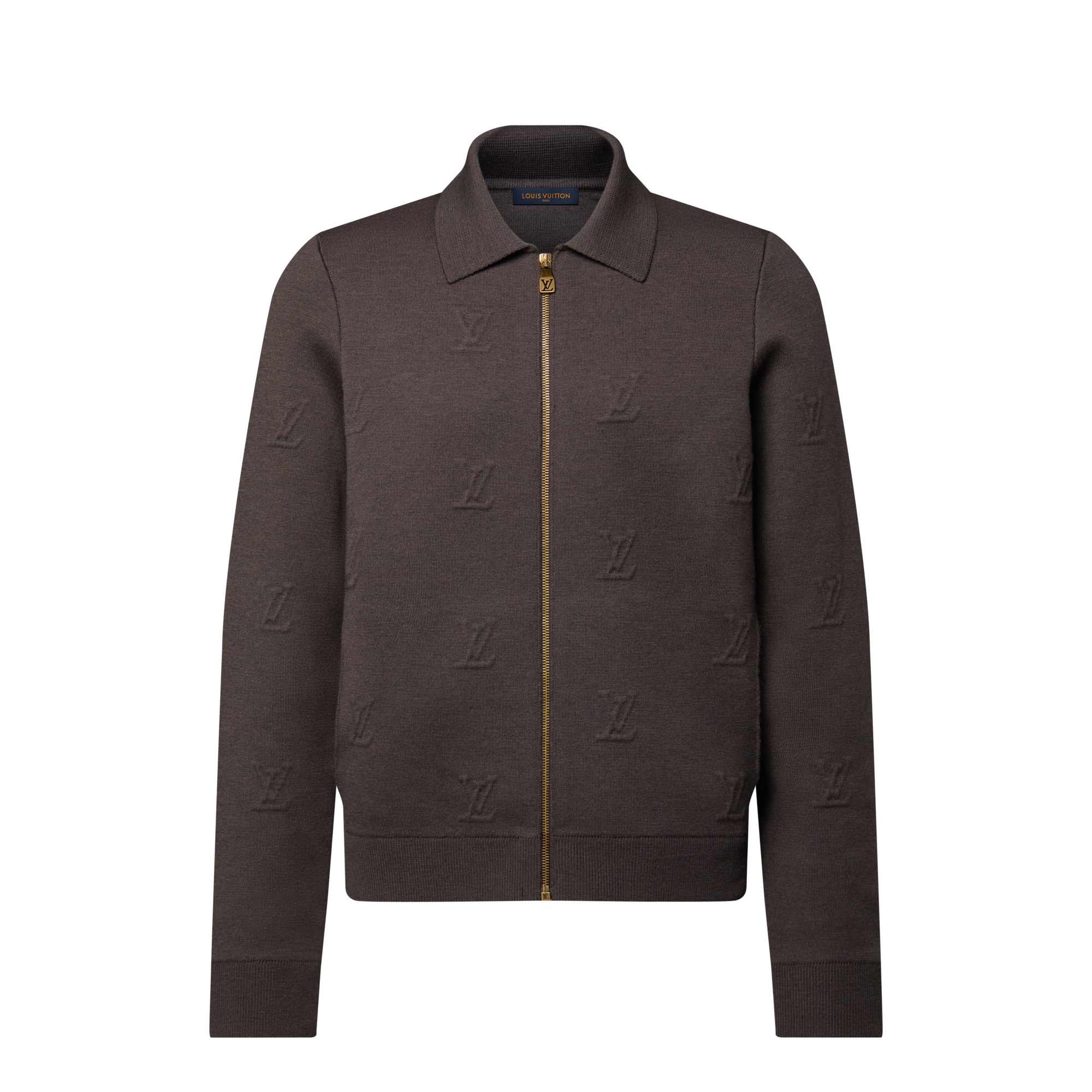 Blouson mit Reißverschluss und geprägtem LV Blason-Motiv  Herren Ready to Wear Vollständige Ready to Wear | LOUIS VUITTON (Zoom)