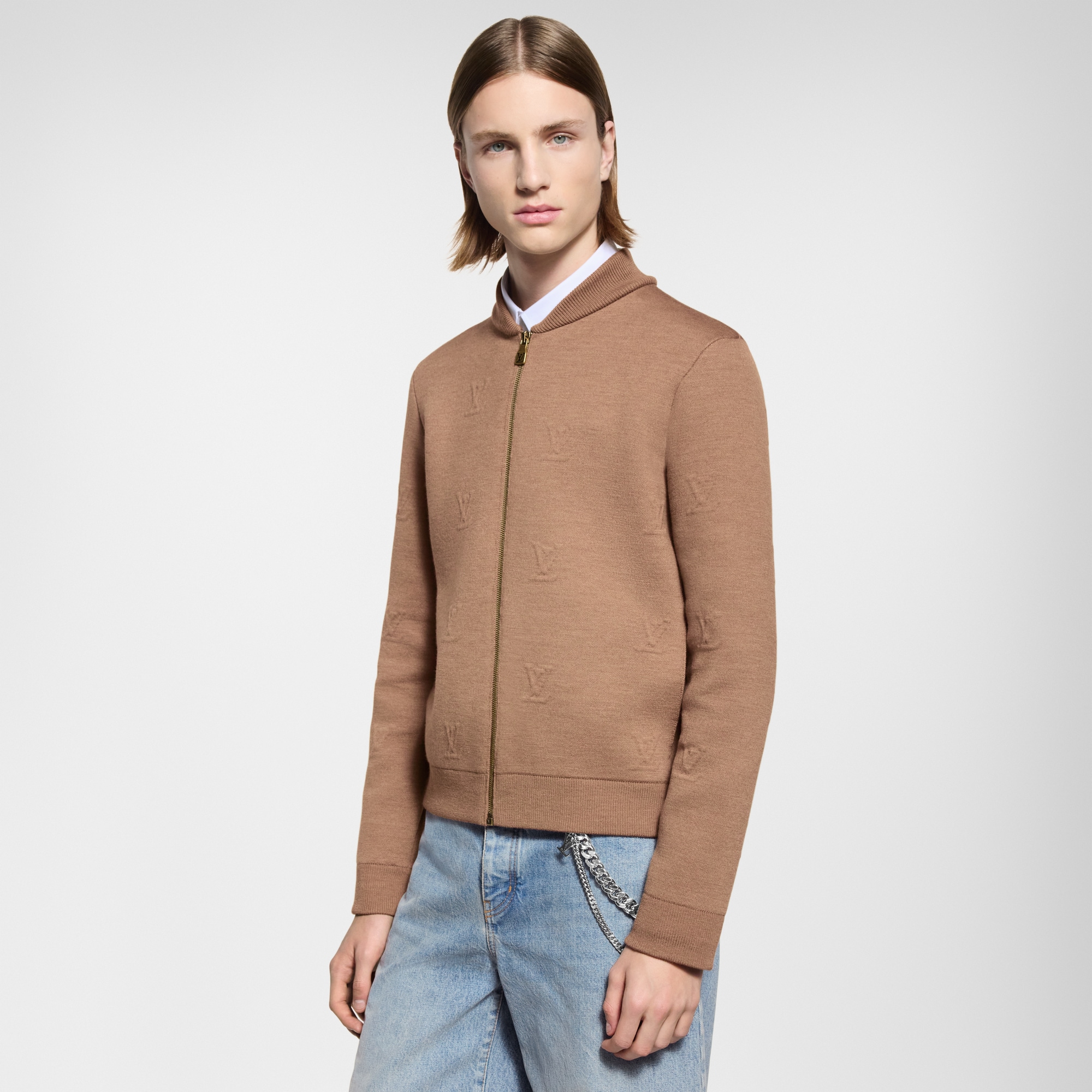 Blouson mit Reißverschluss und LV Blason-Motiv  Herren Ready to Wear Vollständige Ready to Wear | LOUIS VUITTON (Zoom)