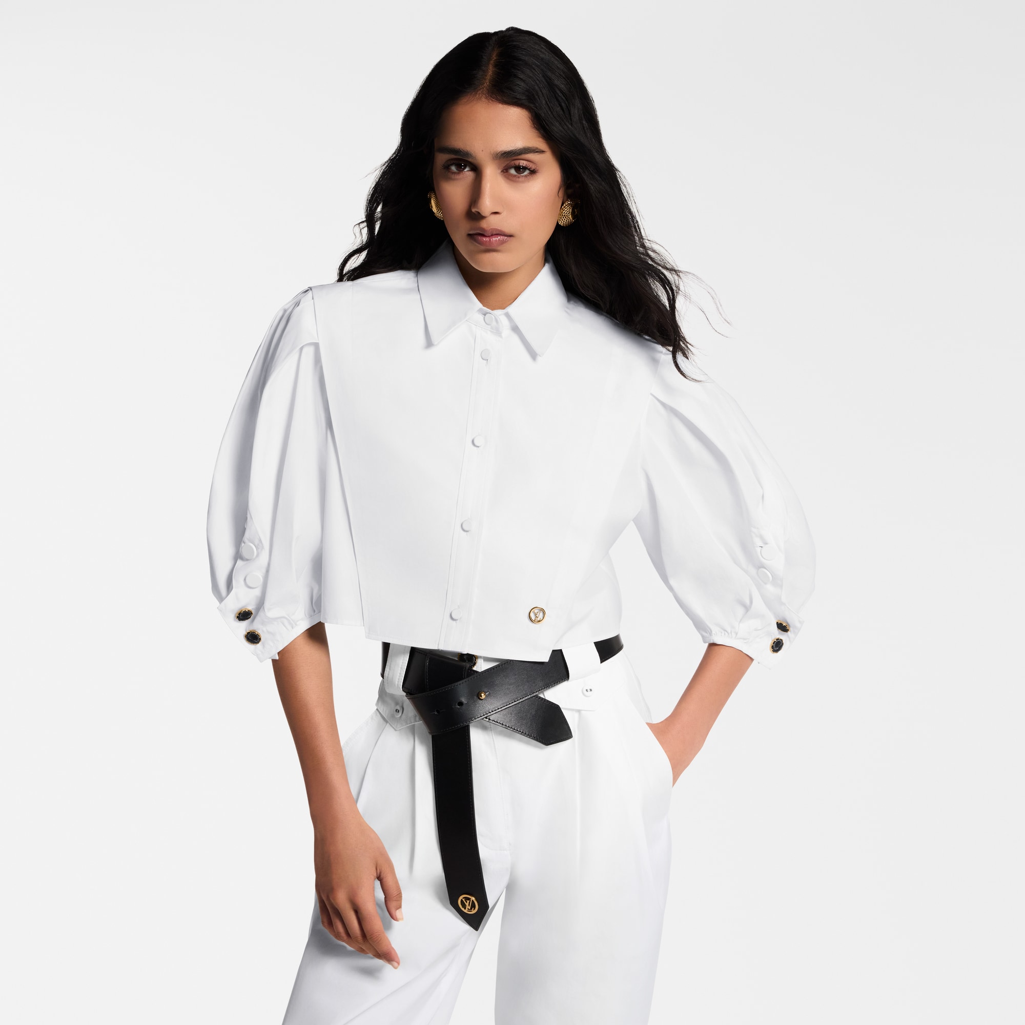 Bluse mit Puffärmeln  Damen Ready to Wear Tops | LOUIS VUITTON (Zoom)