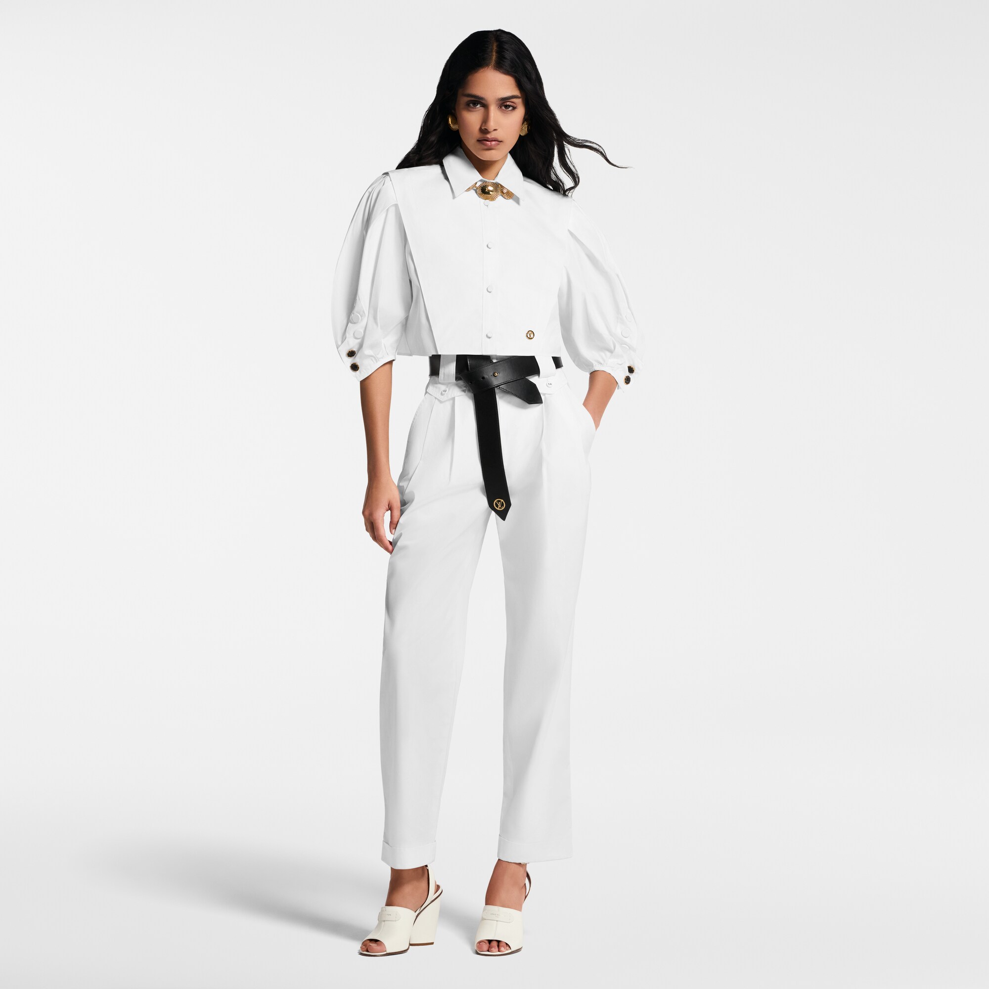 Bluse mit Puffärmeln  Damen Ready to Wear Tops | LOUIS VUITTON (Zoom)