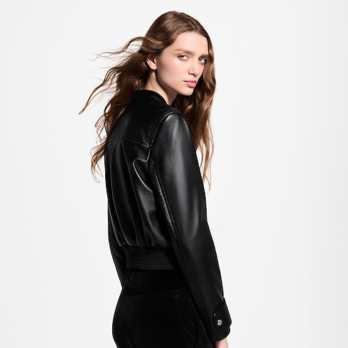 Bomberjacke aus Leder mit Nanogram Damen Ready to Wear Mäntel und Jacken | LOUIS VUITTON (Zoom)