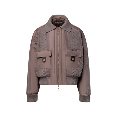 Bomberjacke mit Zopfmuster-Einsätzen Damen Ready to Wear Mäntel und Jacken | LOUIS VUITTON (Zoom)